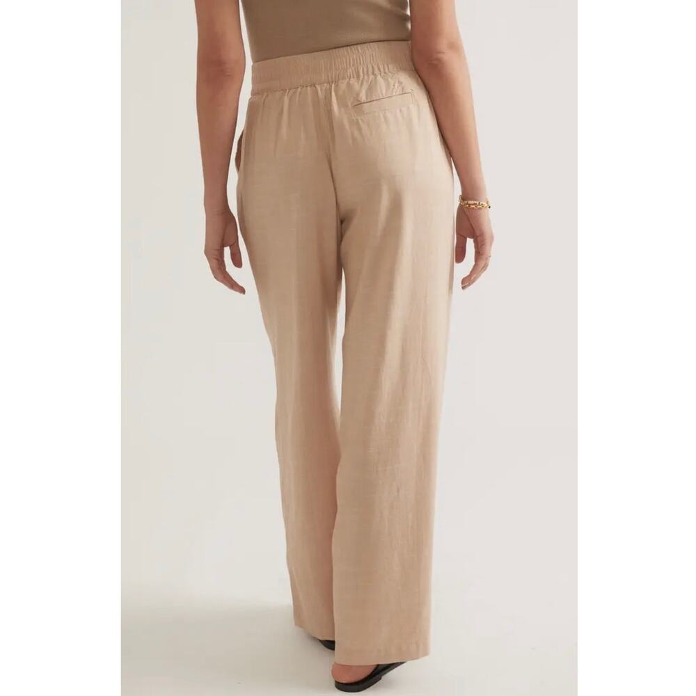 Marine Layer Allison Trouser Wide Leg Pants in Taupe Size Medium - Picture 2 of 10